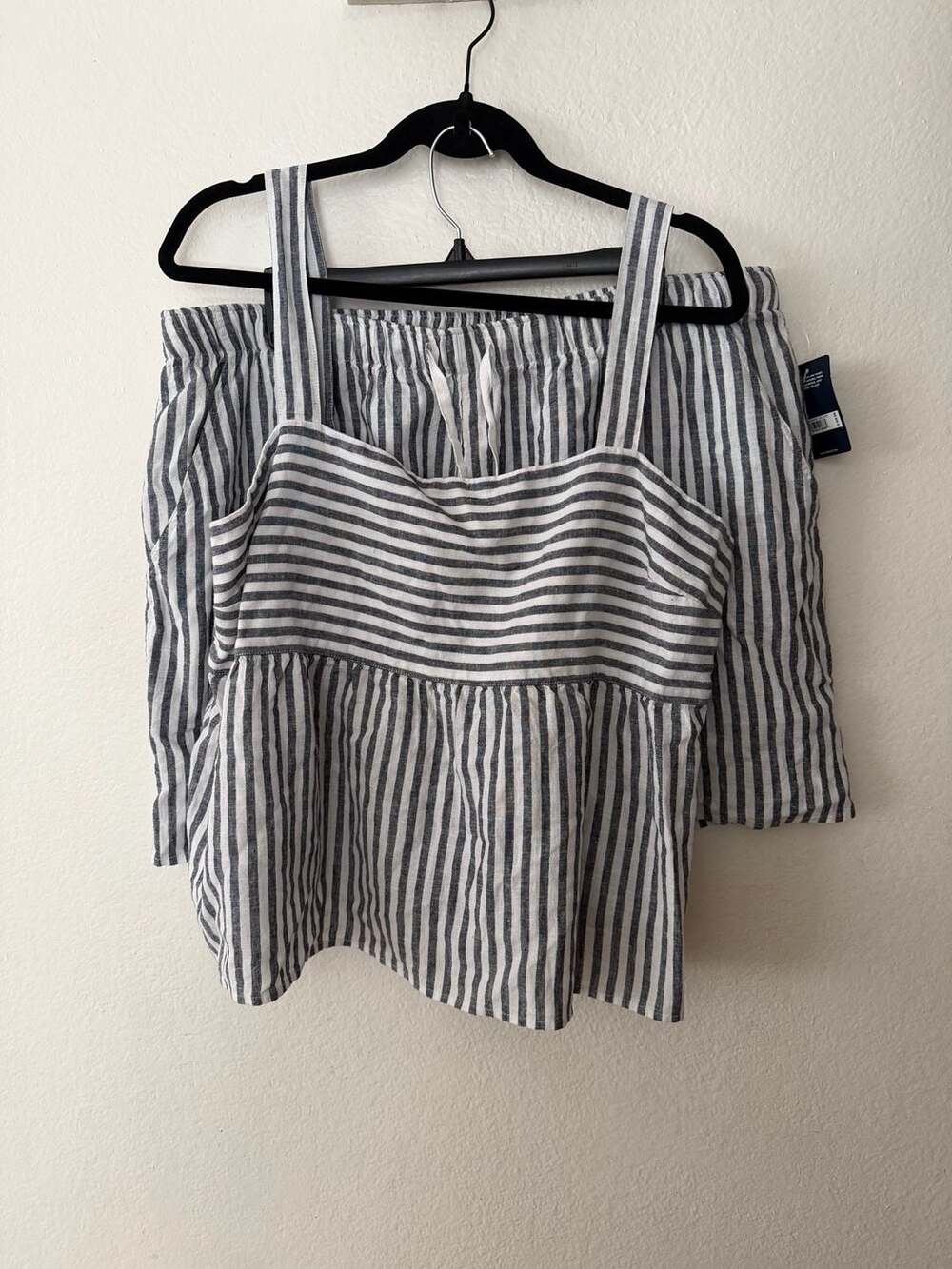 Lucky Brand Striped Linen Shorts and Top Set